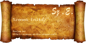 Szenes Enikő névjegykártya
